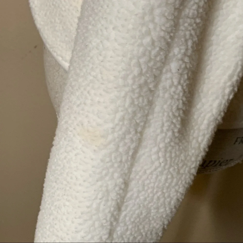 American Eagle ~ Sherpa Jacket Full Zip Nubby Ivory Size Medium - Picture 10 of 11